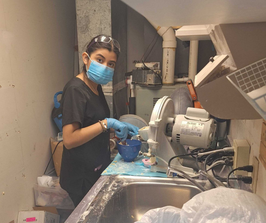 Dental assistant student training at Boise Dental Assistant School