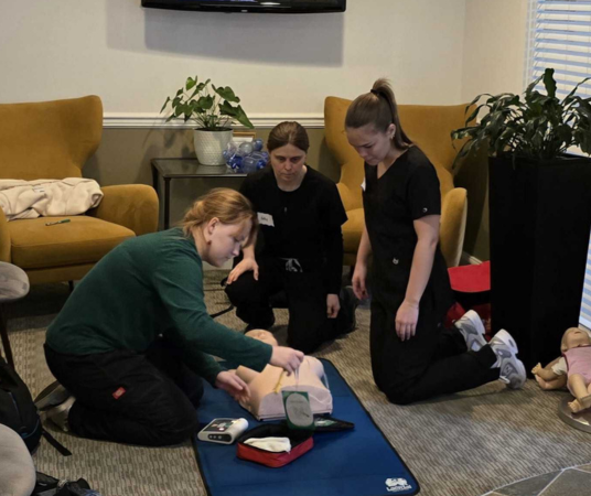 Dental assistant student training at Asheville Dental Assistant School