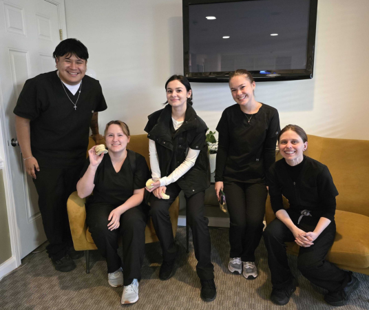Dental assistant student training at Provo Dental Assistant School