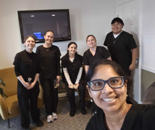 Dental assistant student training at Lubbock Dental Assistant School