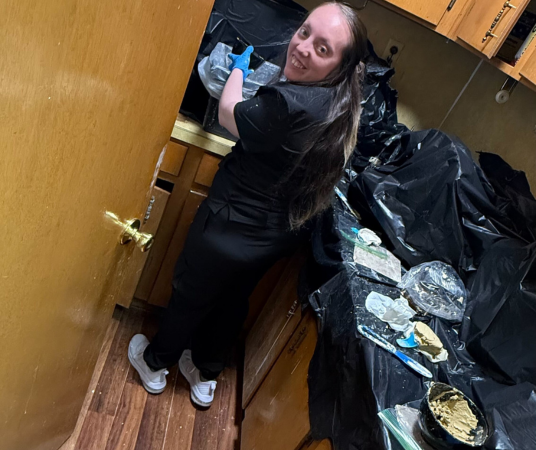 Dental assistant student training at San Antonio Dental Assistant School