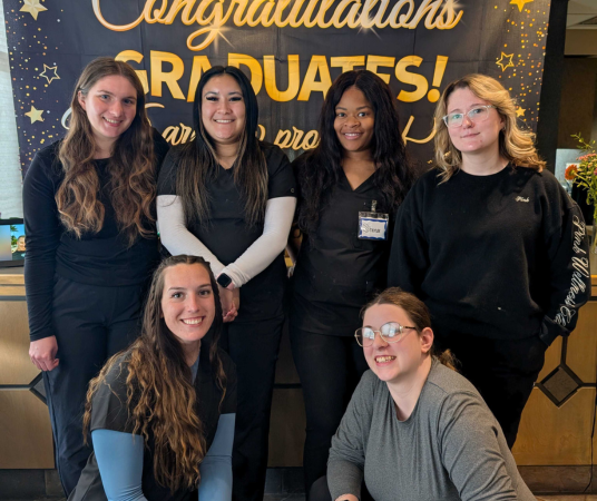 Dental assistant student training at South Bend Dental Assistant School