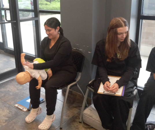 Dental assistant student training at Alvin Dental Assistant School