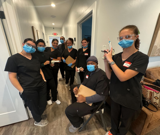 Dental assistant student training at Olympia Dental Assistant School