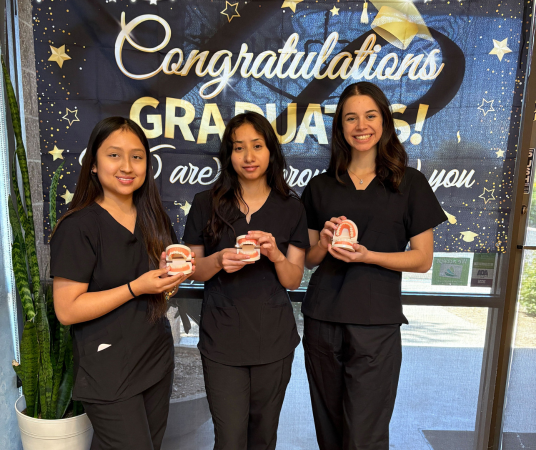 Dental assistant student training at Provo Dental Assistant School