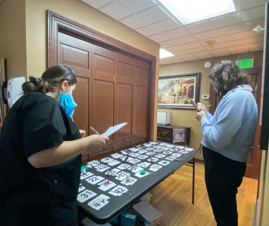 Dental assistant student training at Tucson Dental Assistant School