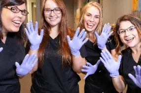 Dental assistant student training at Corpus Christi Dental Assistant School