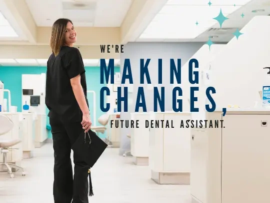 Dental assistant student training at Alvin Dental Assistant School