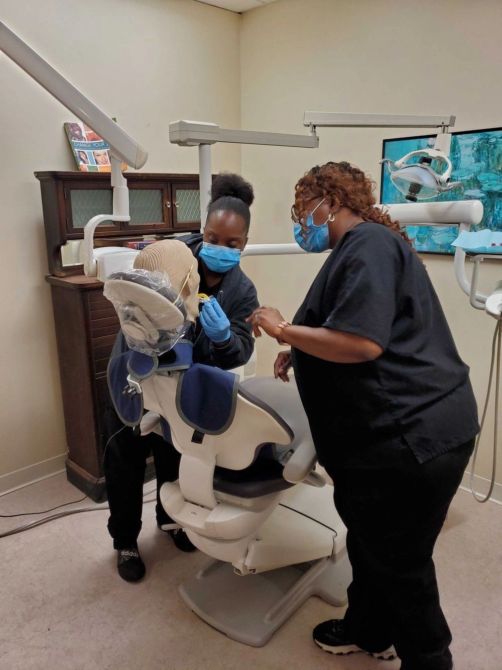 Dental assistant student training at Indianapolis Dental Assistant School