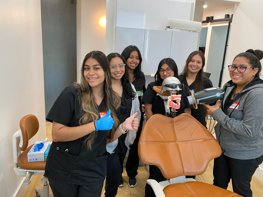 Dental assistant student training at Corpus Christi Dental Assistant School