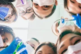 Dental assistant student training at Provo Dental Assistant School